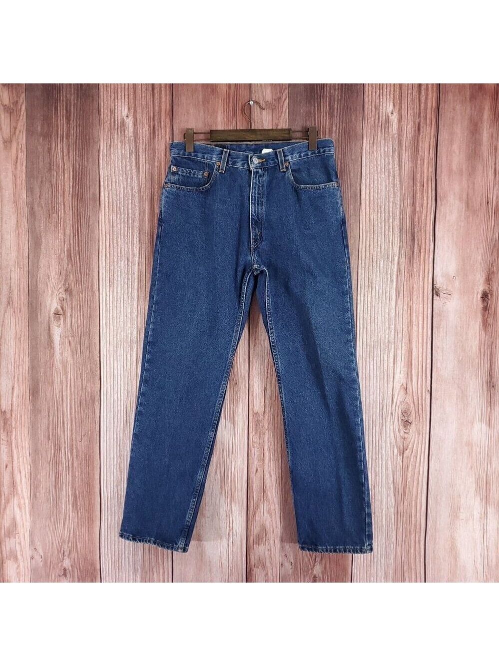 Vintage Levis 505 Mens 34X30.5 Regular Fit Straight Leg Red Tab Denim Jeans Y2K